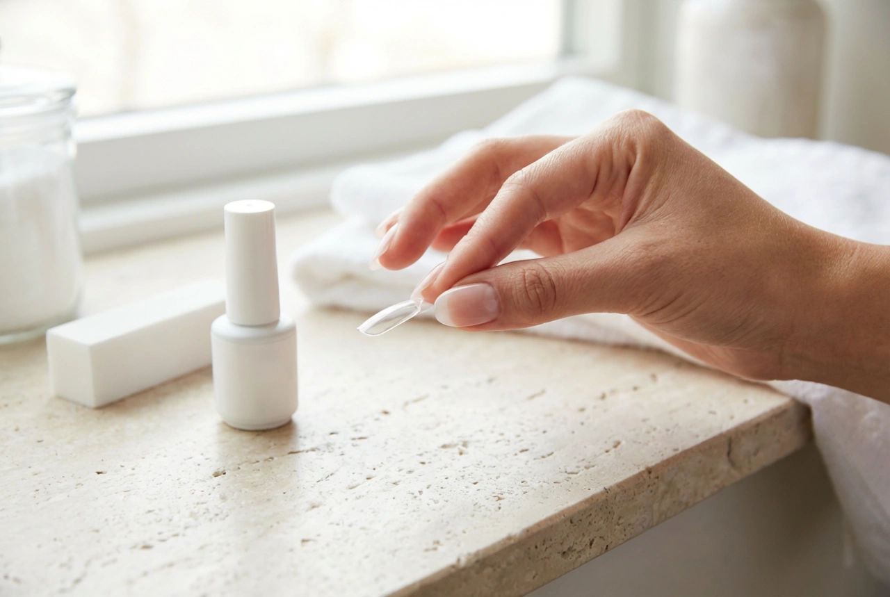 Transparante nageltips: vorm kiezen, lijmen, matteren en beschermen