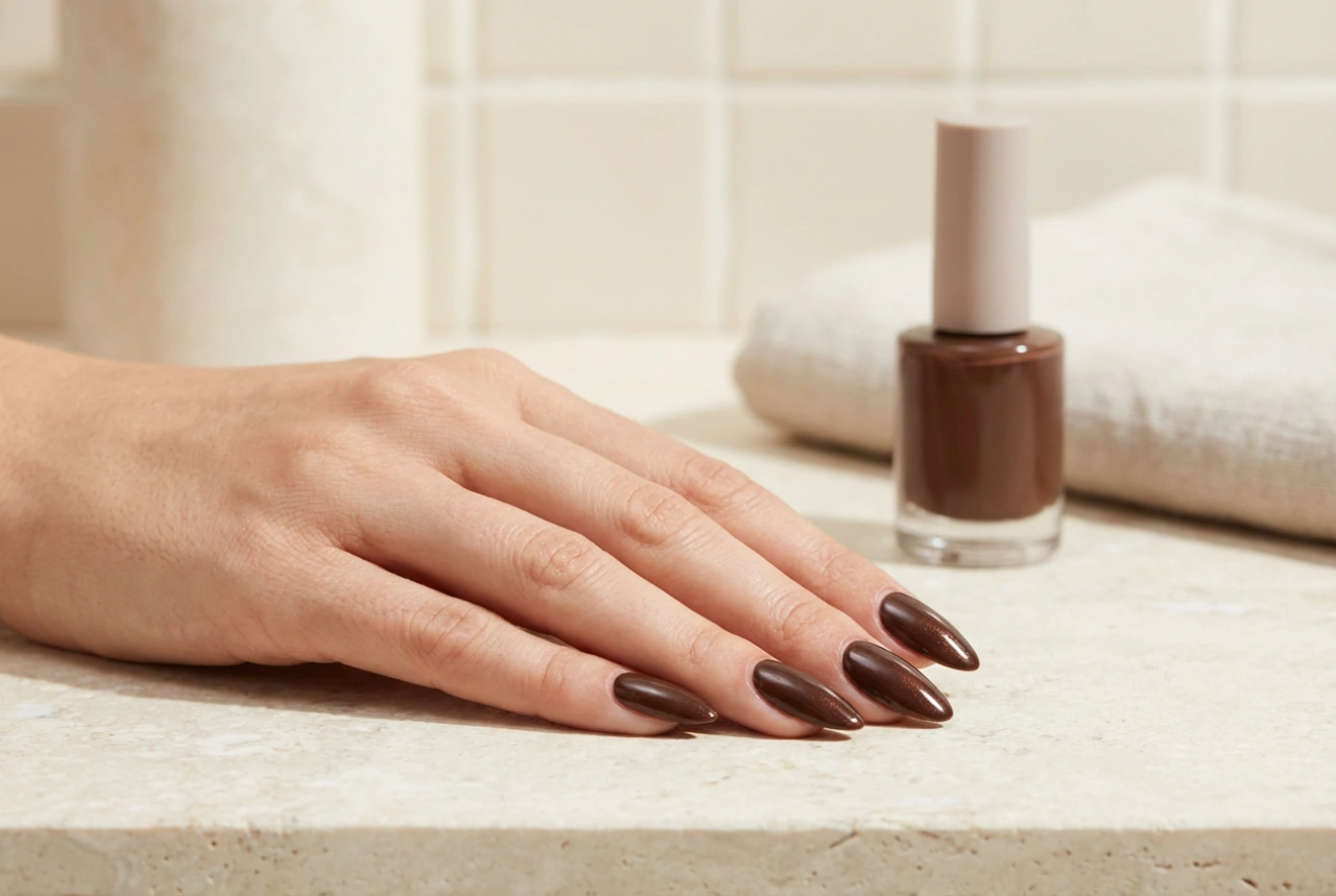 Bruine nagellak: hoe kies je de juiste tint en bereik je een glanzende afwerking