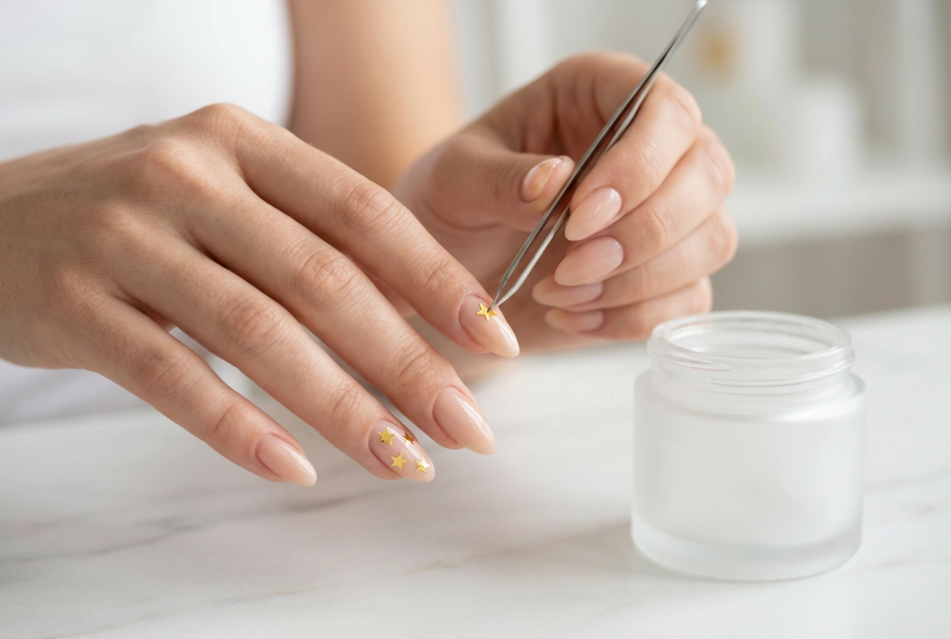 Nagelstickers: sterren, patroonplanning en afwerking