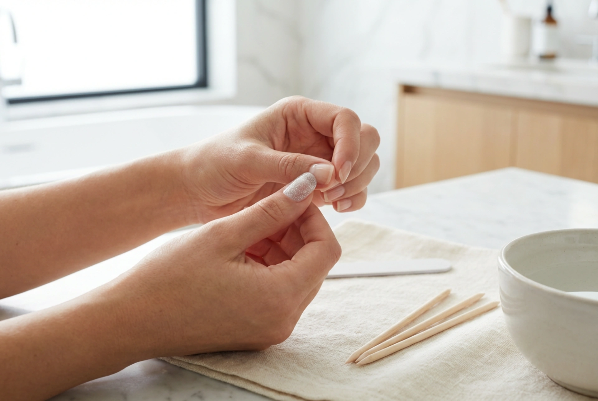 Gel nagelstickers: aanbrengen op een glad oppervlak zonder luchtbellen