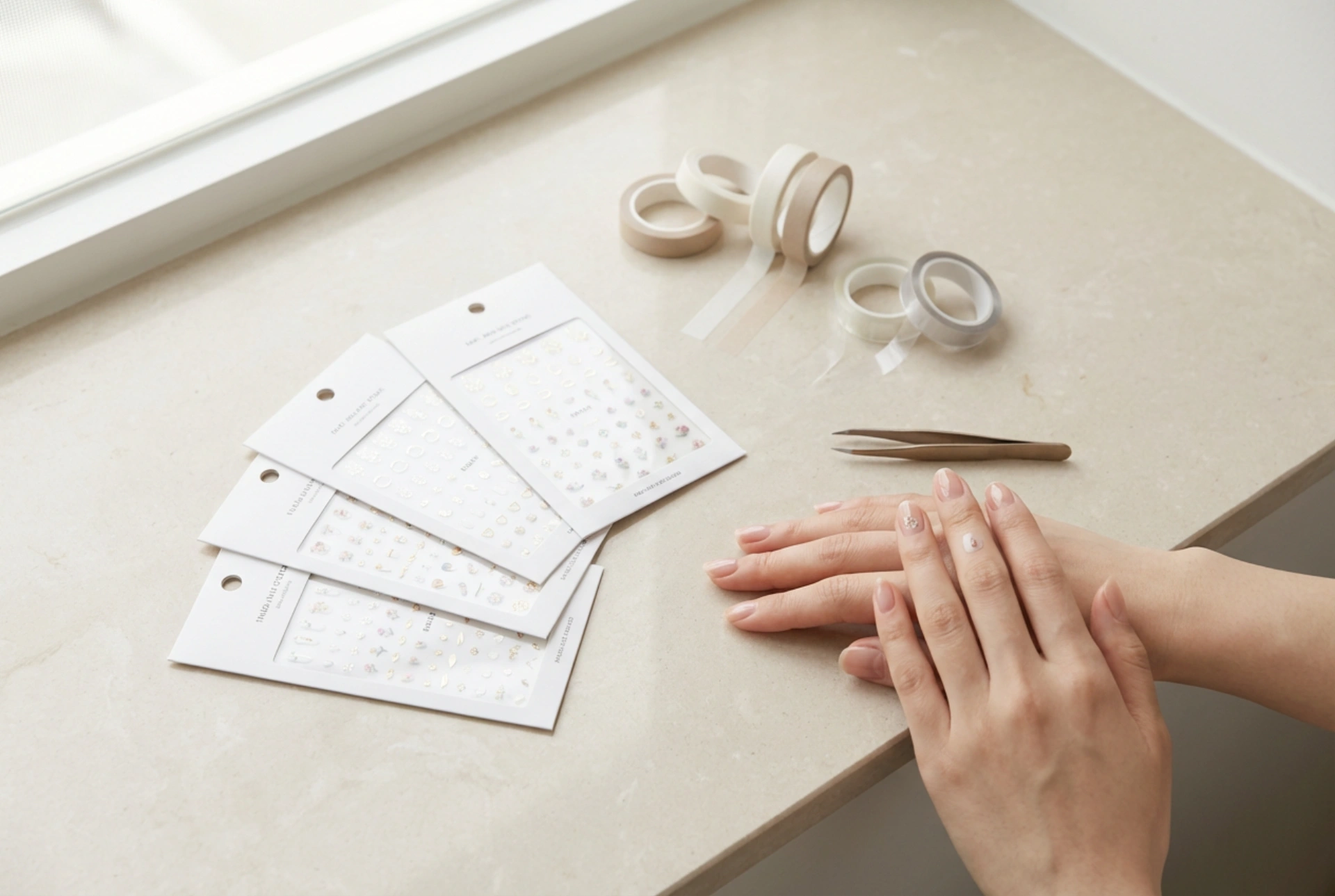 Nagelstickers en -tapes: Hoe gebruik je ze voor het bevestigen van tips en decoraties?