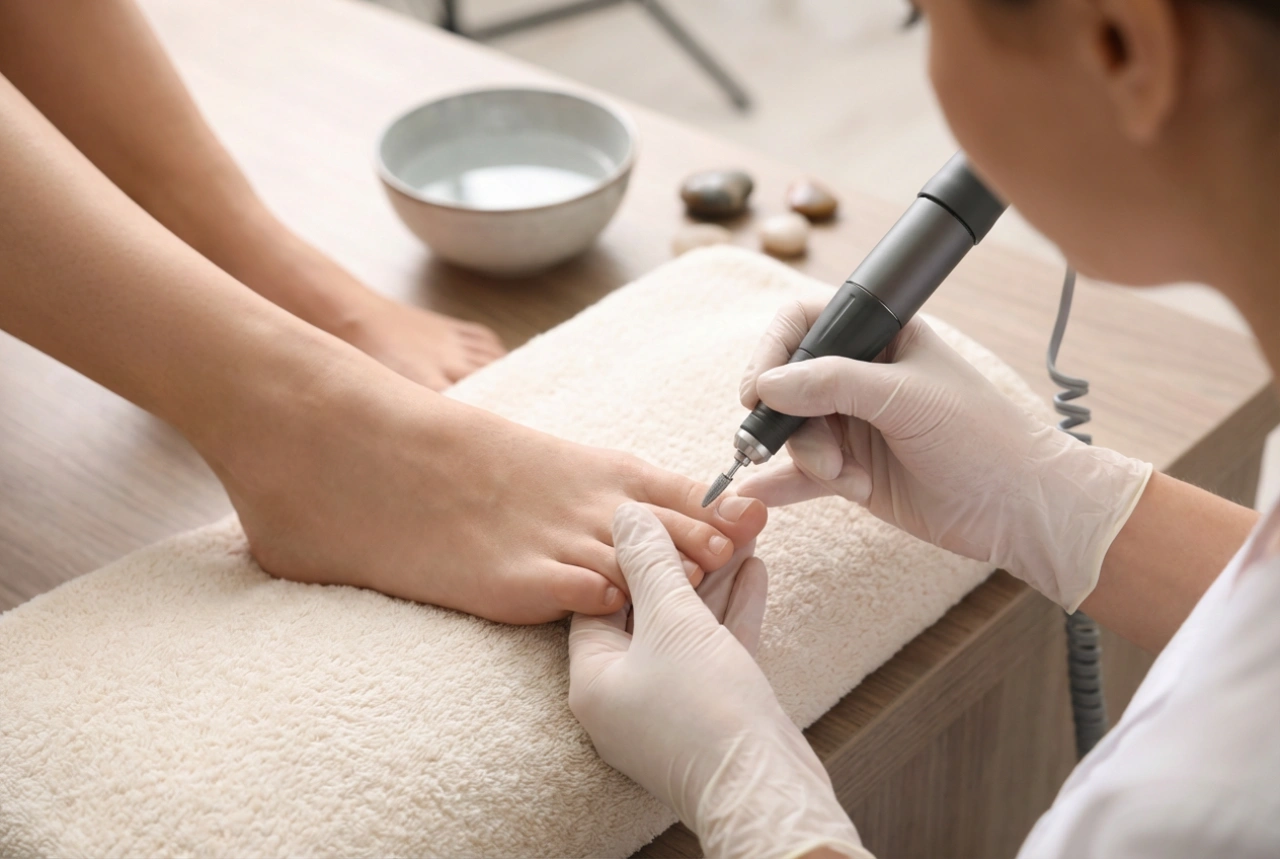 Pedicure met een freesmachine: voorbereiding van de voeten, keuze van de frezen en techniek