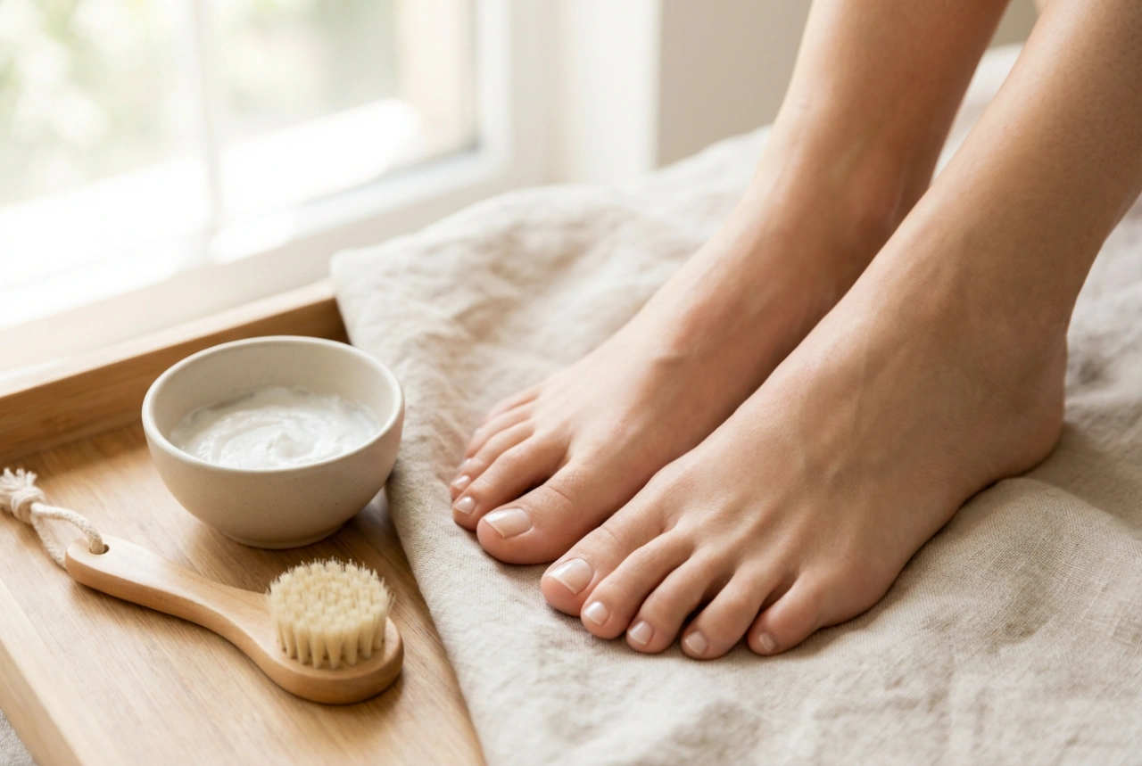 Japanse pedicure: pasta, poeder en massage voor een natuurlijke glans