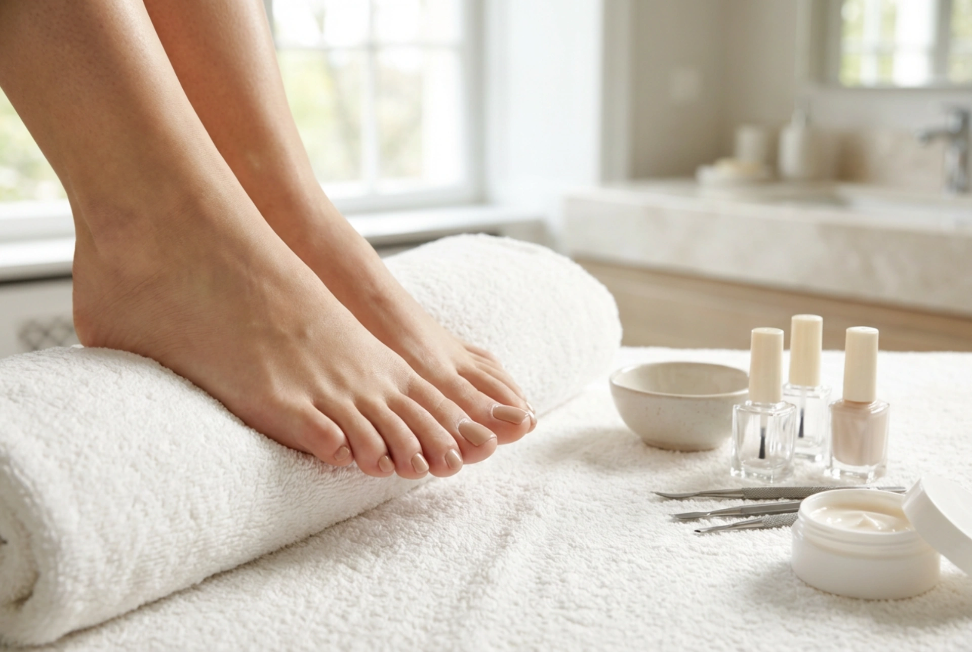 Hybride pedicure stap voor stap: voorbereiding, lakken, topcoat