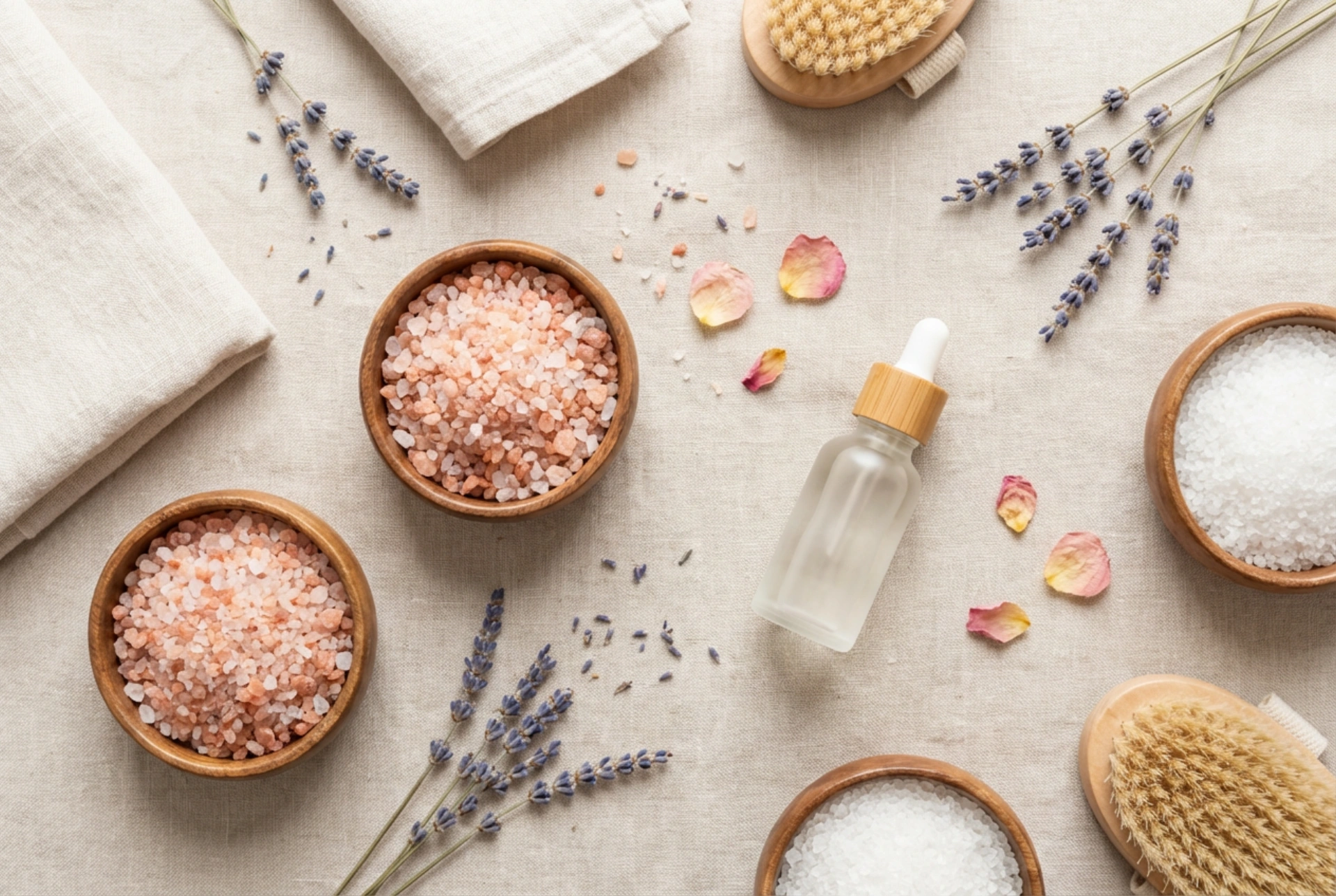 Baden in zout: zoutkeuze, aromatische toevoegingen en een eenvoudig ritueel