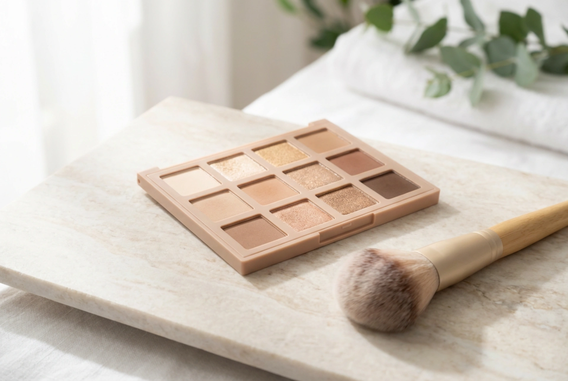 Nude oogschaduwpalet: neutrale make-up stap voor stap en de juiste tinten kiezen