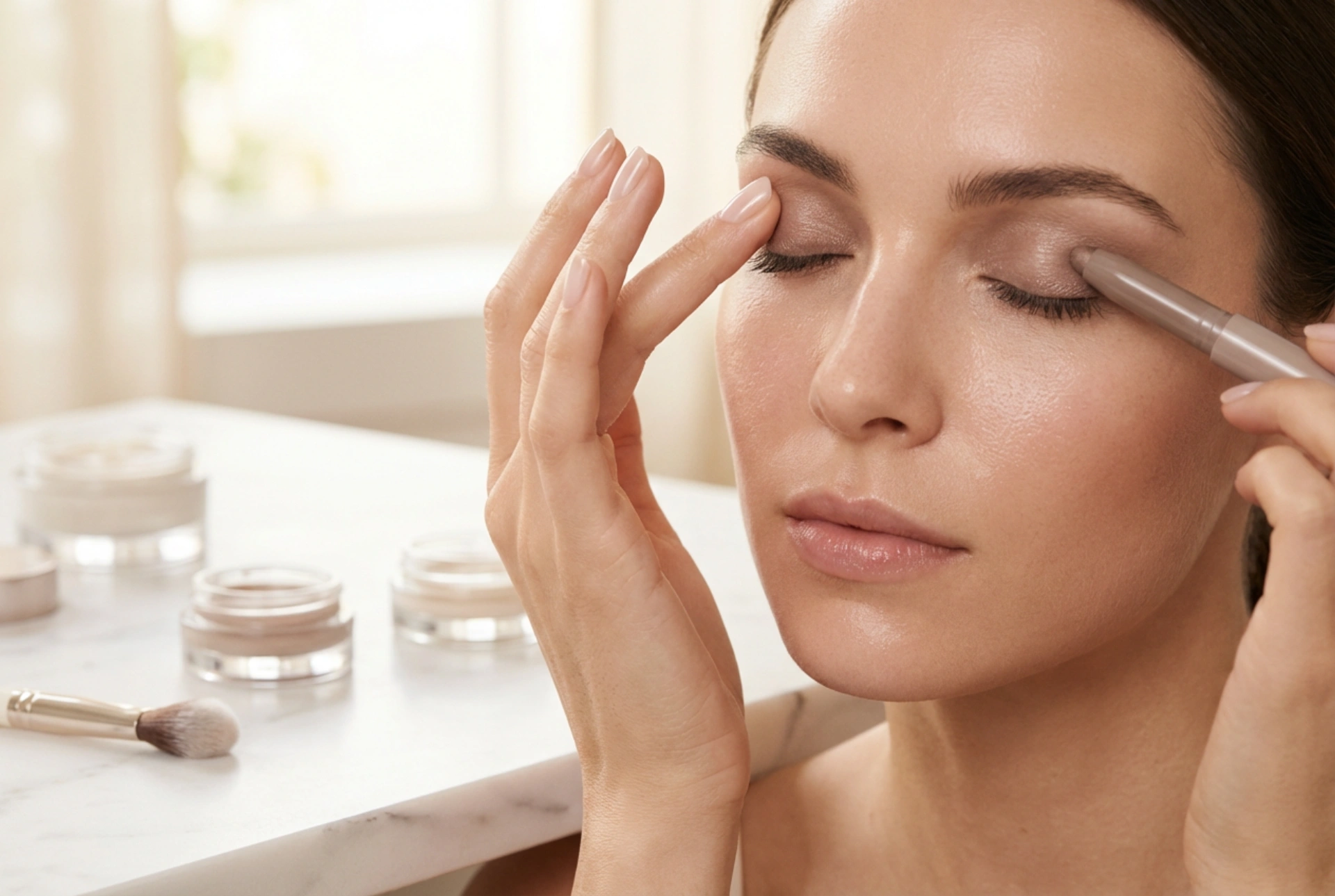Oogschaduwstick: snelle oogmake-up, vervagen en fixeren