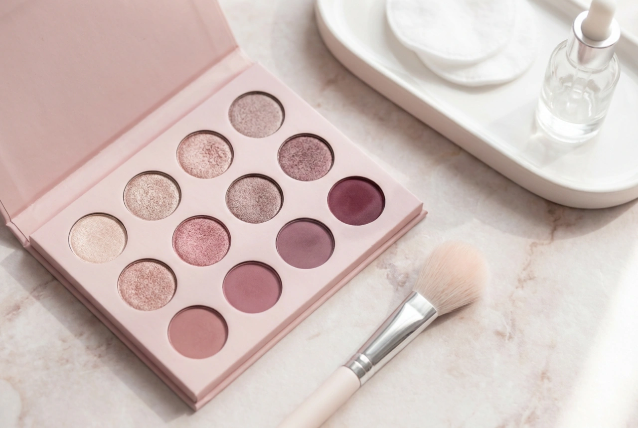 Roze oogschaduwpalet: van subtiele glans tot romantische smoky eyes