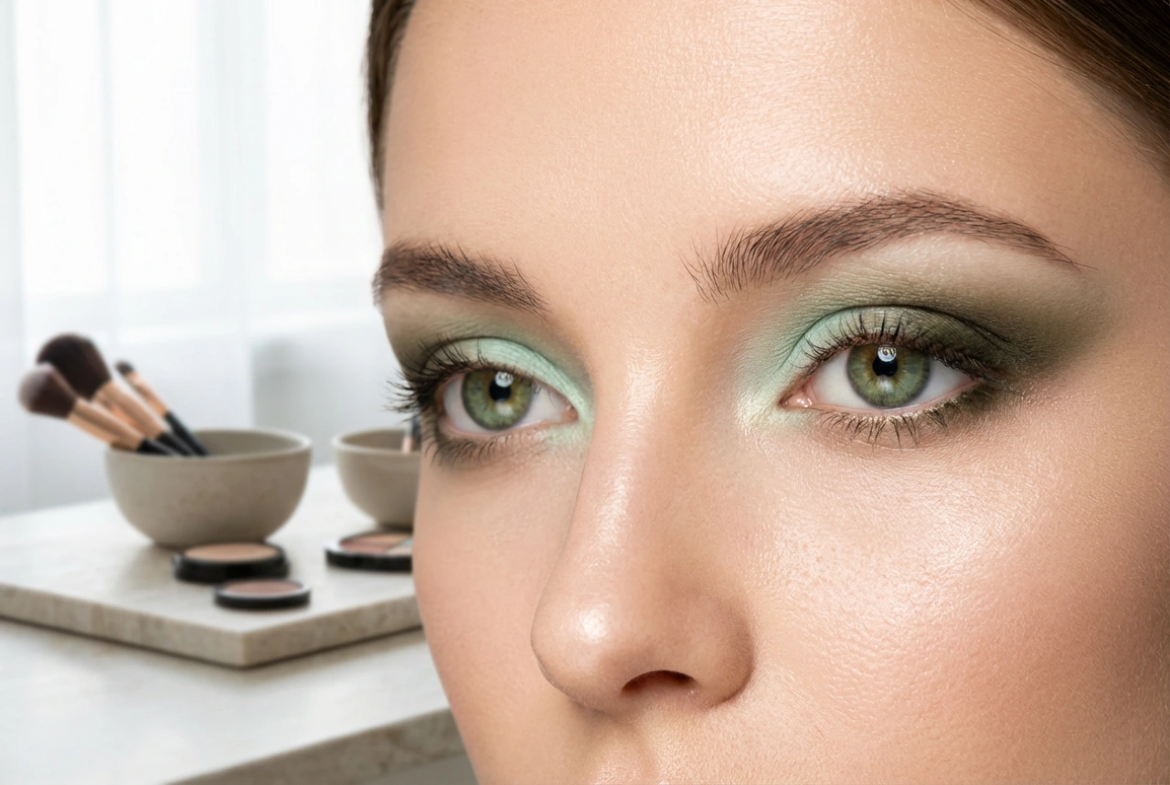 Make-up voor groene ogen: van mint tot olijf, stap voor stap