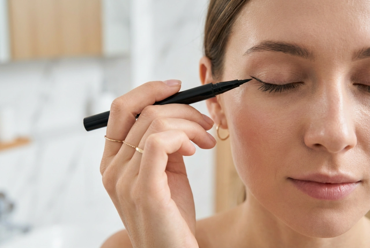 Hoe breng je eyeliner aan: applicatorgreep, hoeken en afwerkingen