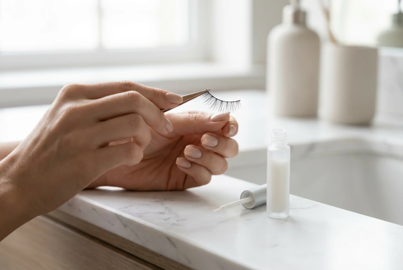Valse wimpers aanbrengen: voorbereiding, lijm, applicatie en verwijdering