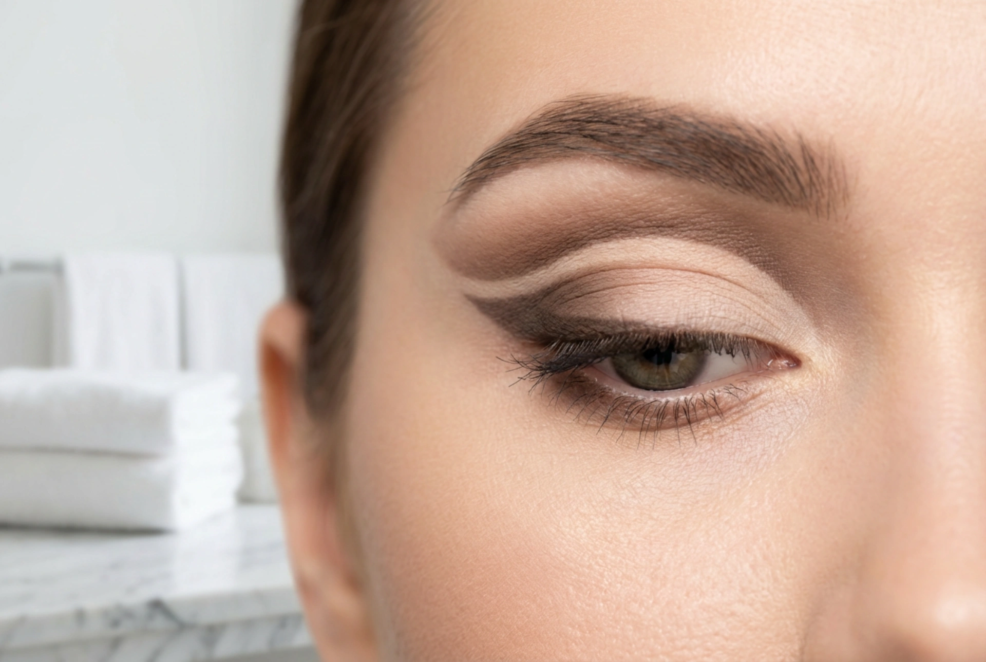 Cut crease make-up: ooglidvoorbereiding, oogschaduw en afwerking