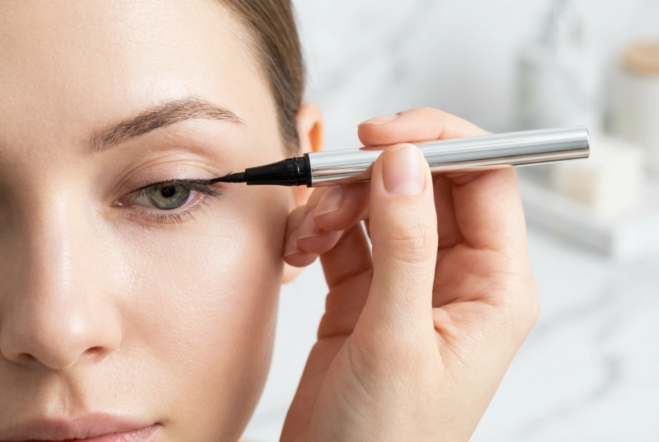 Waterproof eyeliner voor hangende oogleden: aanbrengen en fixeren