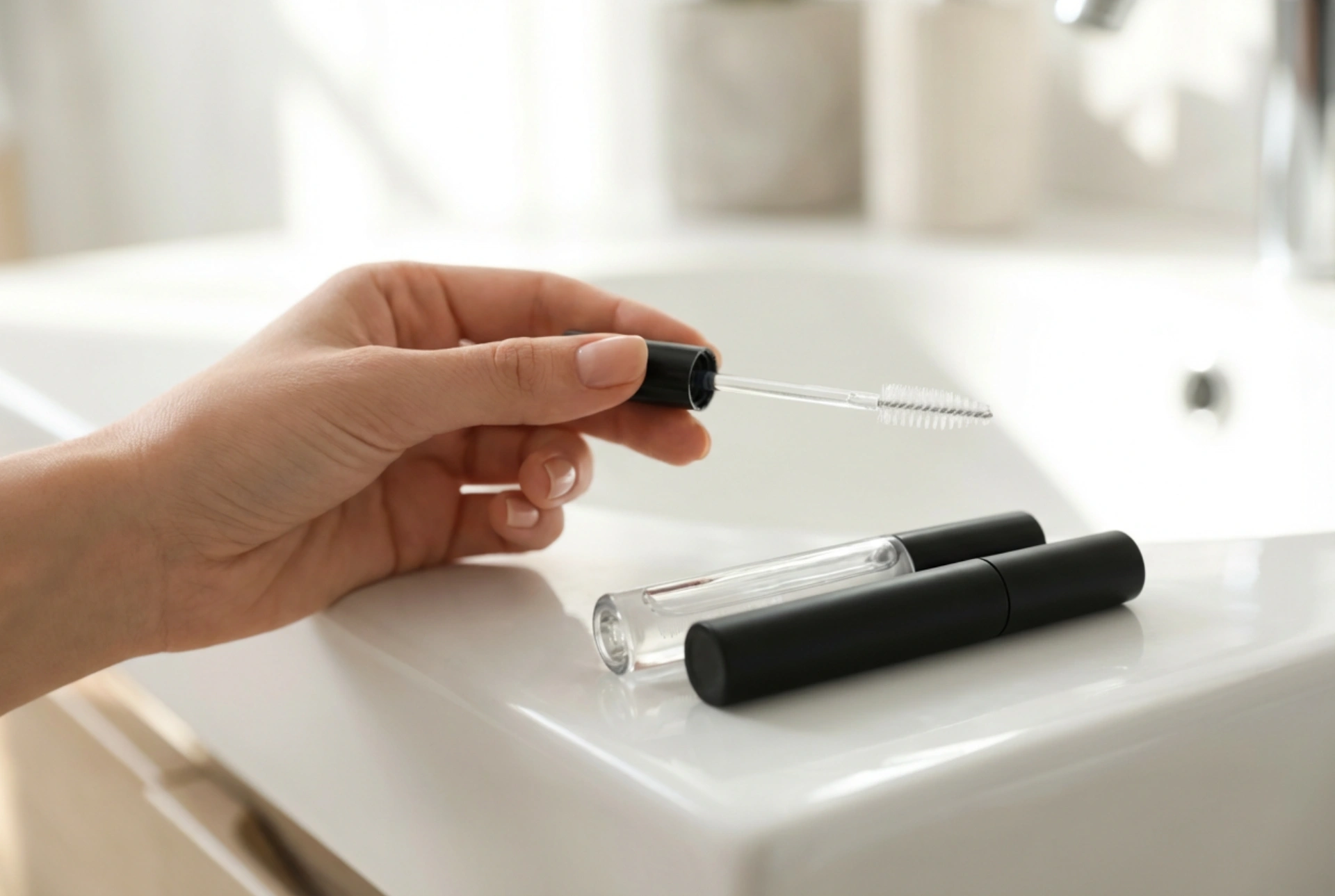 Transparante en zwarte wimpergel: gebruik en applicatietechnieken