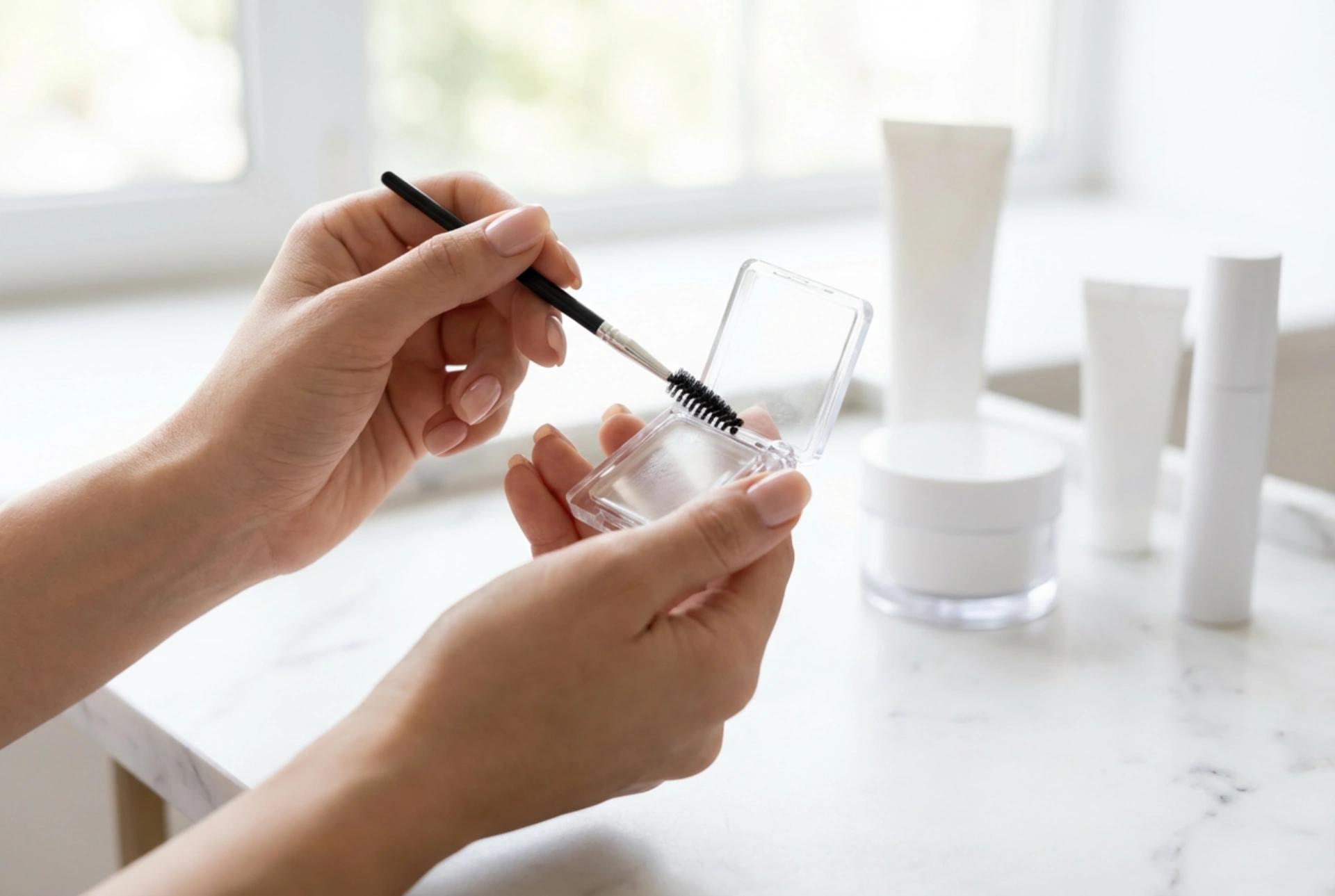 Wenkbrauwzeep voor styling: voorbereiding, aanbrengen en fixeren