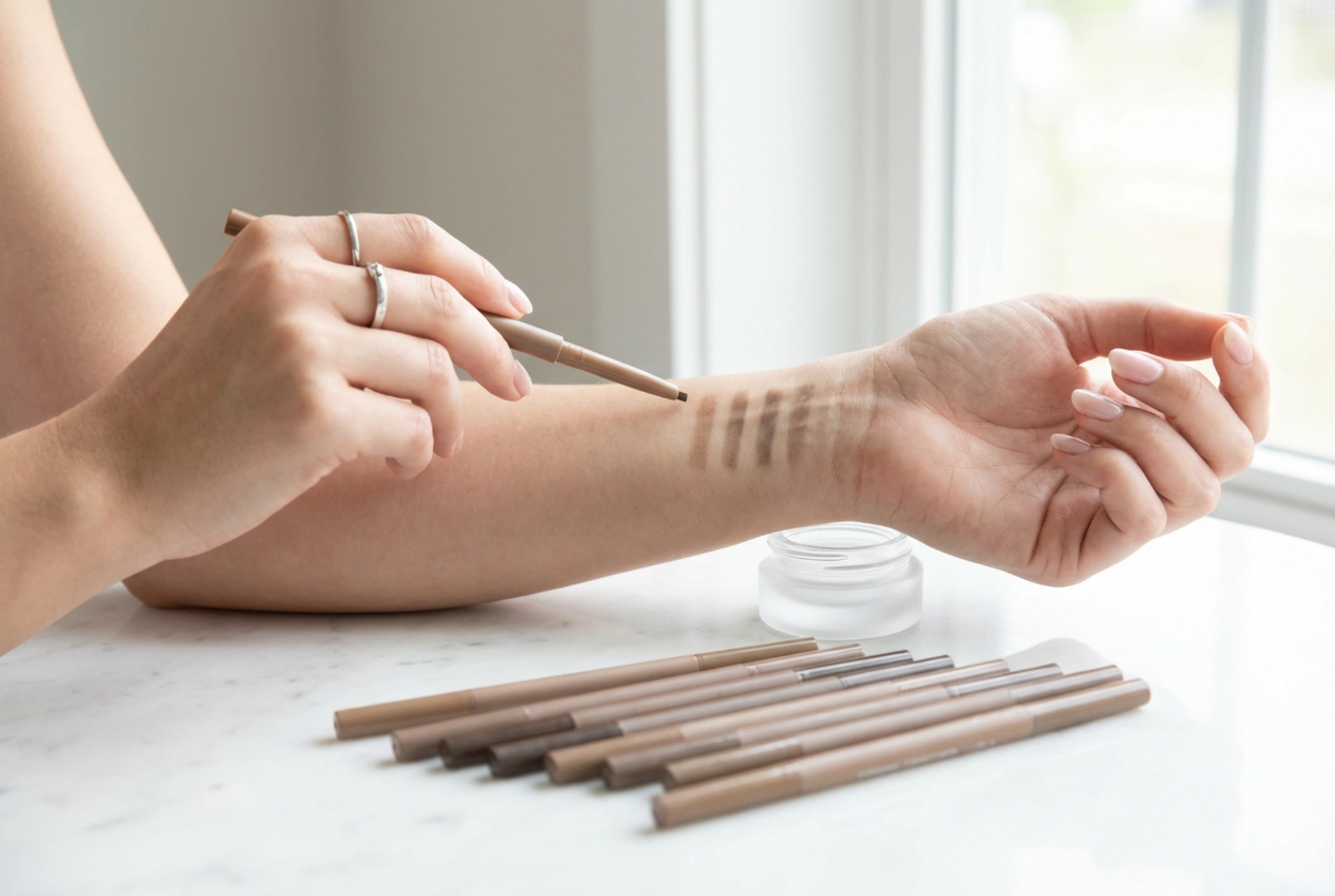 Wenkbrauwpotlood voor beginners: de juiste tint kiezen en tekentechniek