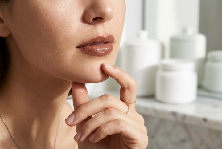Bruine lipgloss voor elke dag: lichte make-up die niet donker maakt