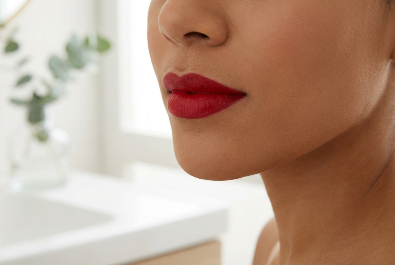 Rode lippenstift: de juiste tint kiezen, contouren en fixeren