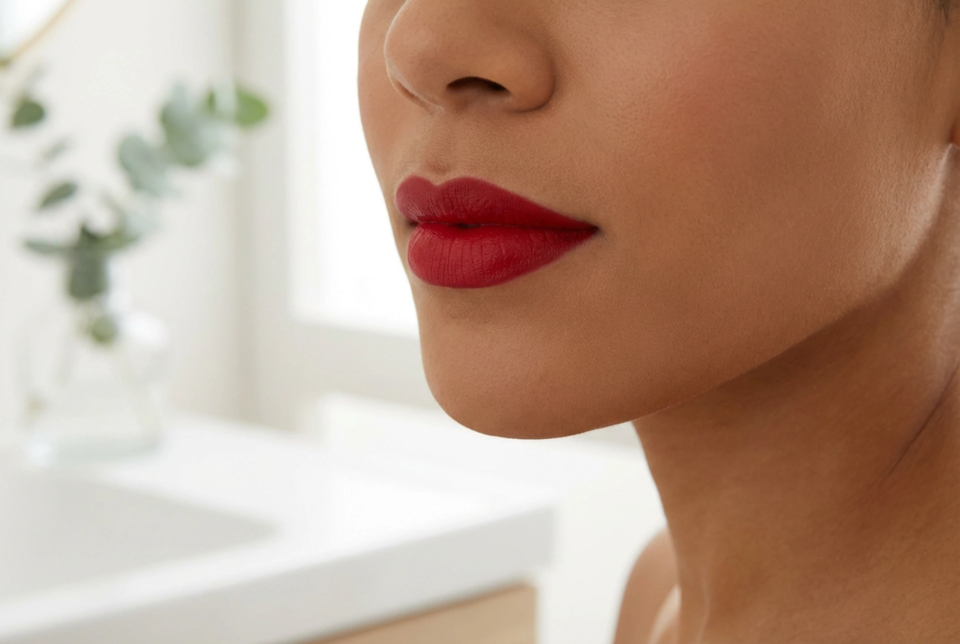 Rode lippenstift: de juiste tint kiezen, contouren en fixeren