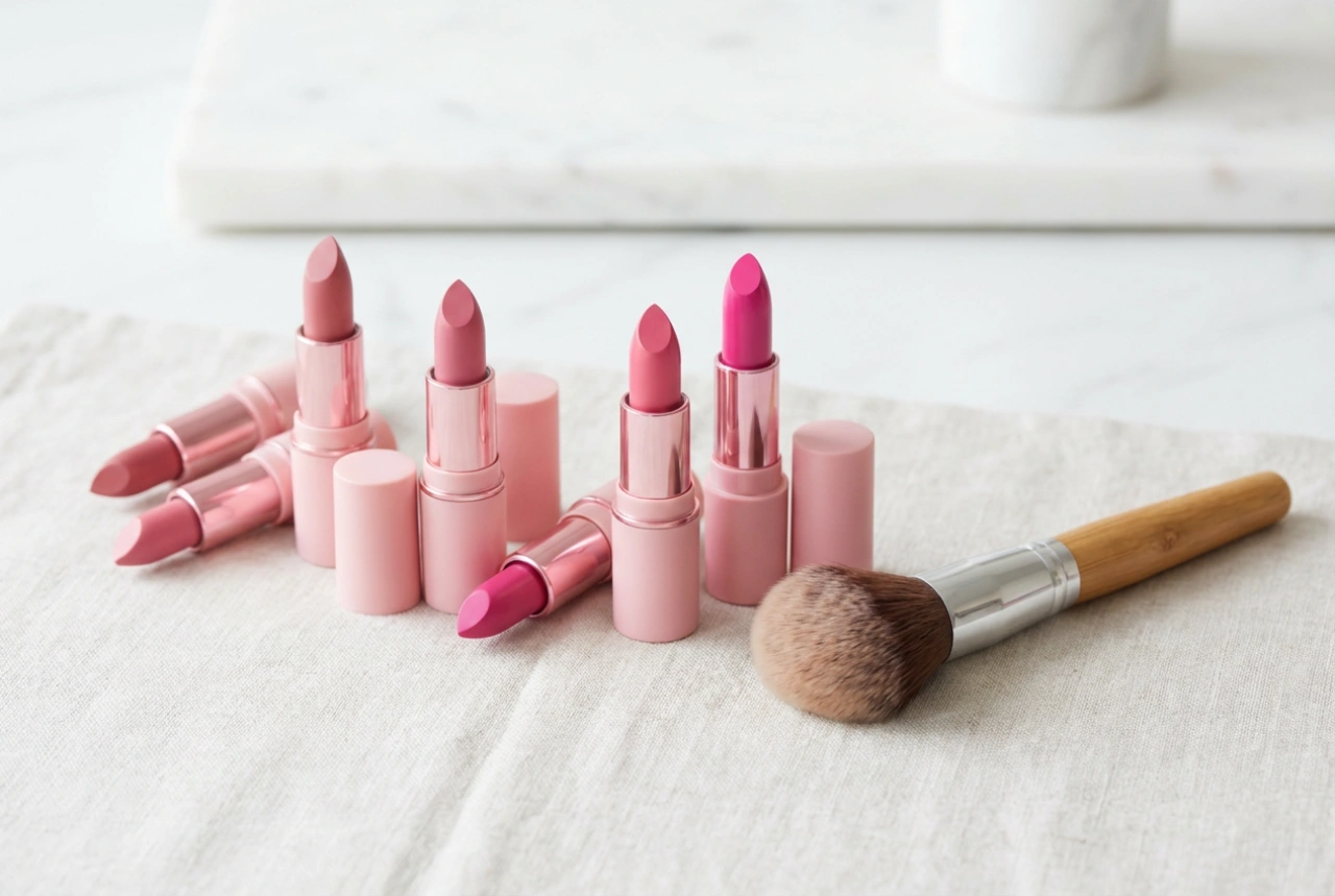 Roze lippenstift voor overdag en 's avonds: hoe te kiezen en aan te brengen
