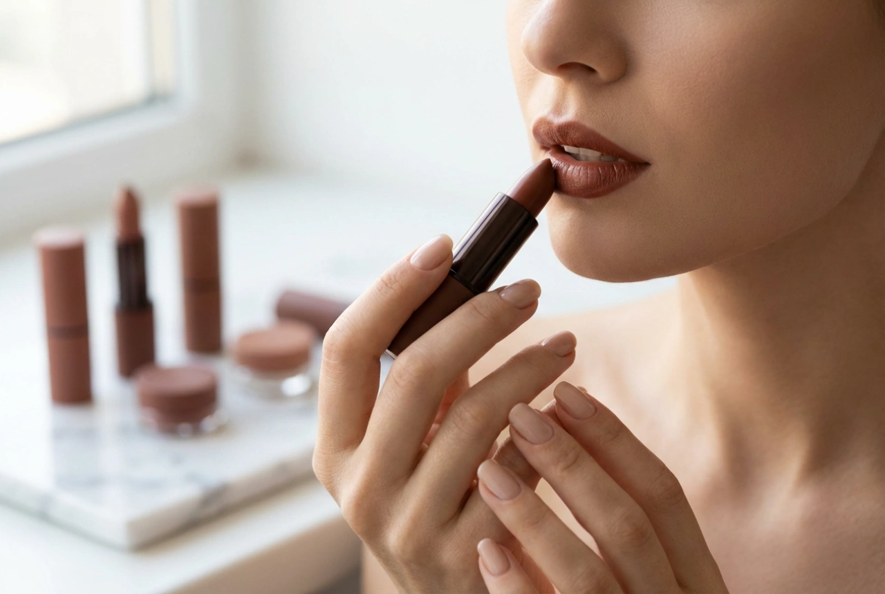 Bruine lippenstift: hoe kies je de juiste tint voor jouw huidskleur en breng je deze nauwkeurig aan