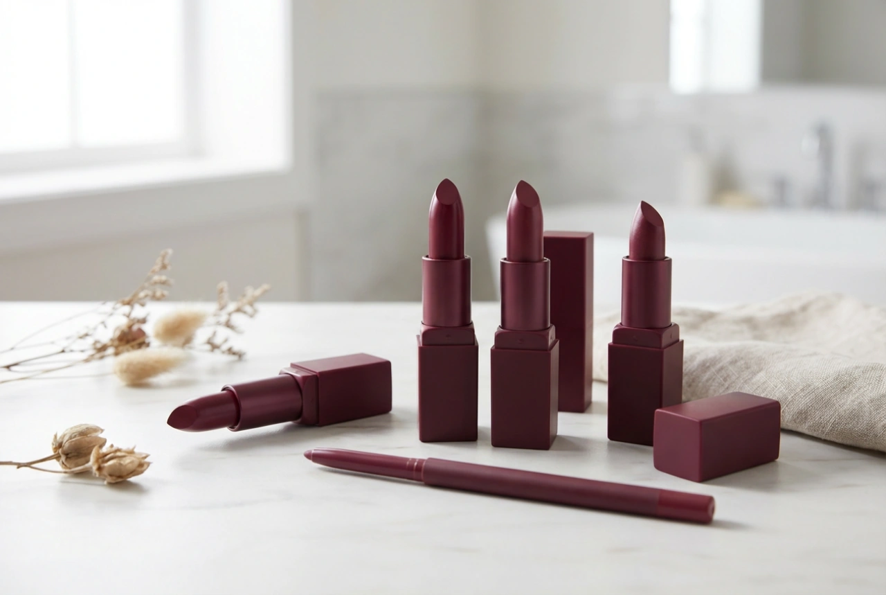 Bordeauxrode lippenstift: hoe kies je de juiste tint en maak je een precieze contour
