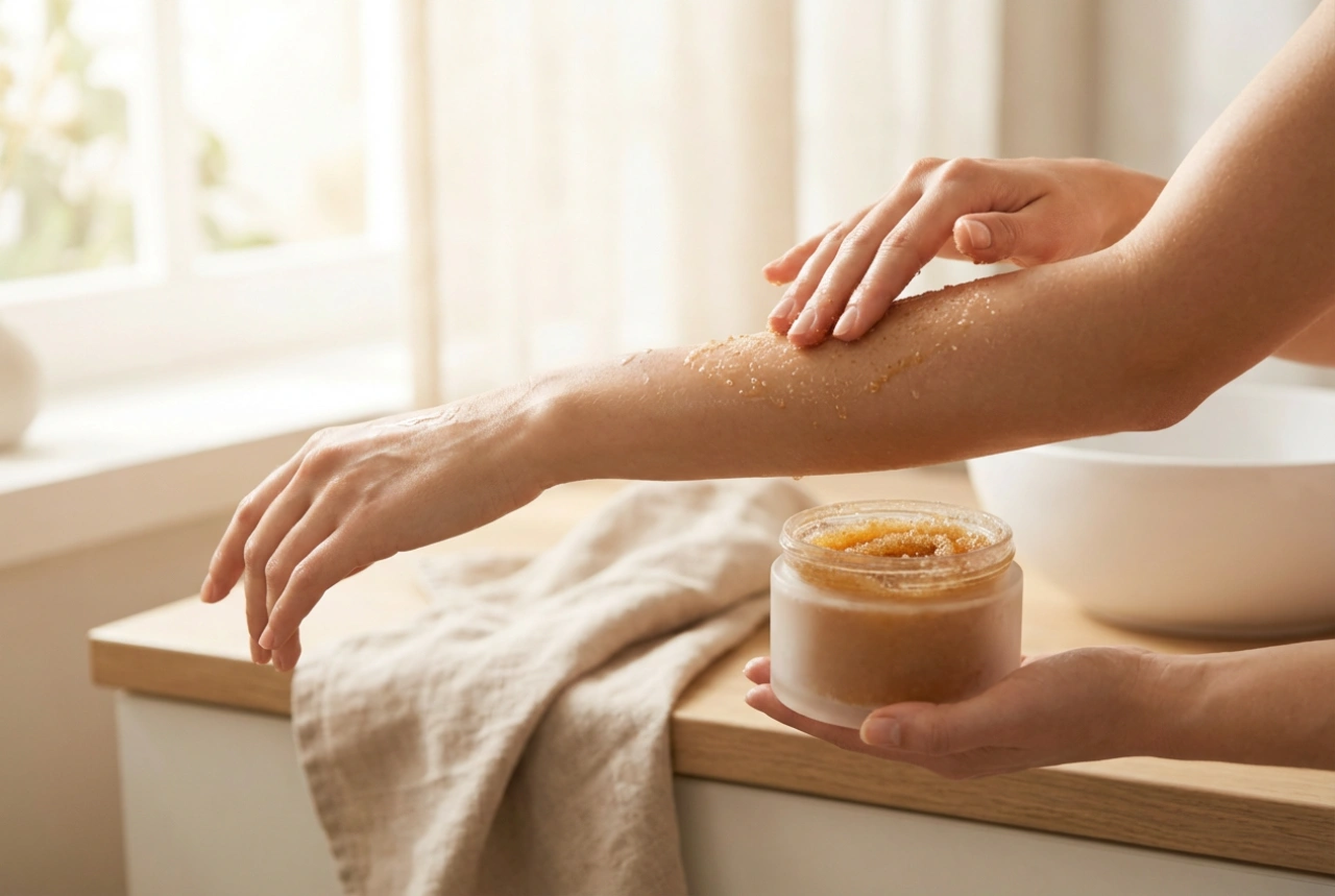 Grofkorrelige lichaamsscrub: wanneer te gebruiken en hoe de huid te masseren