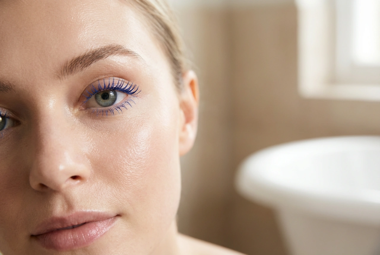 Blauwe mascara: wanneer het werkt en hoe je het styled