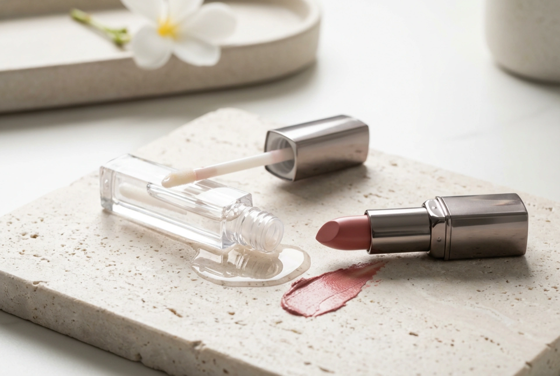 Lipgloss voor overdag en 's avonds: aanbrengen en combineren met lippenstift