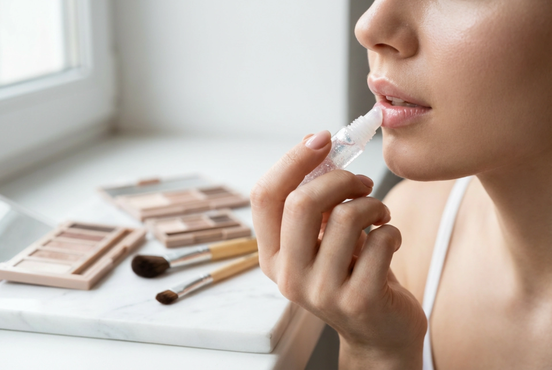 Lipgloss met glitters: hoe aanbrengen en combineren met oogmake-up