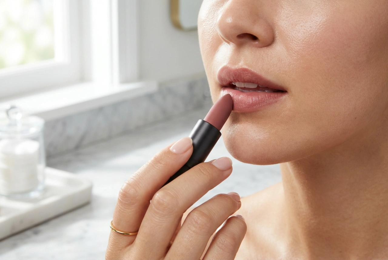 Matte lippenstift zonder droog effect: voorbereiding, aanbrengen en fixatie